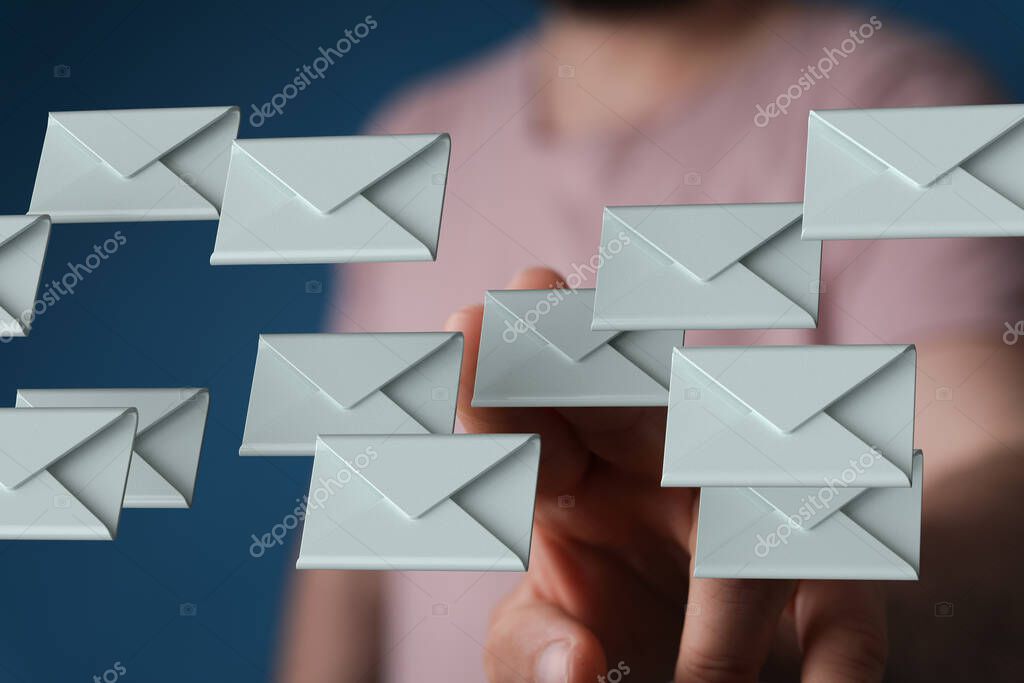 Caixa de entrada de e-mails sendo organizada automaticamente